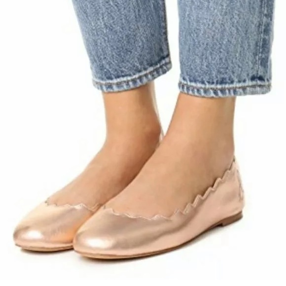 Sam Edelman Francis ballerina flats in Rose gold 5 - Picture 3 of 9